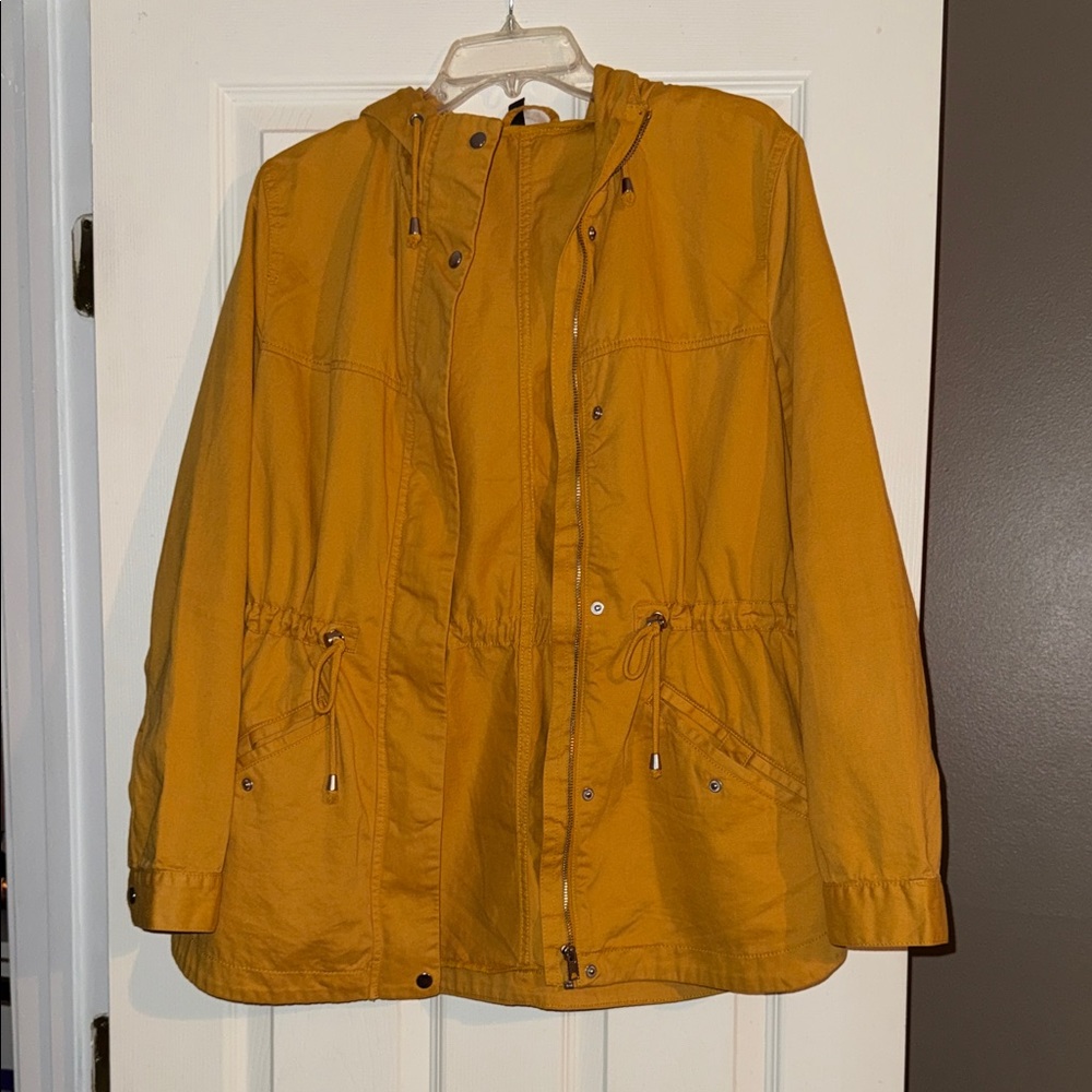H&M Mustard Yellow Hooded Jacket
